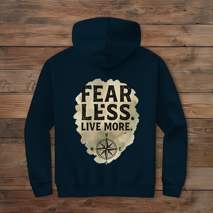 Herren Zipper Hoodie Fear Less. Live More