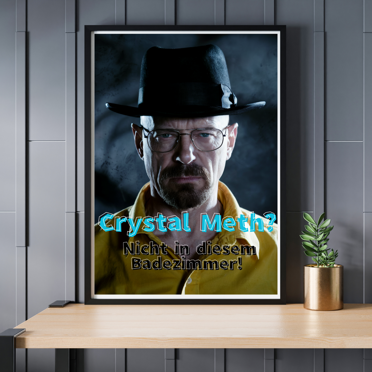 WC Poster mit Heisenberg von Ruhrpott-Rebellion.de, humorvolle Badezimmer-Dekoration, digitale Datei.