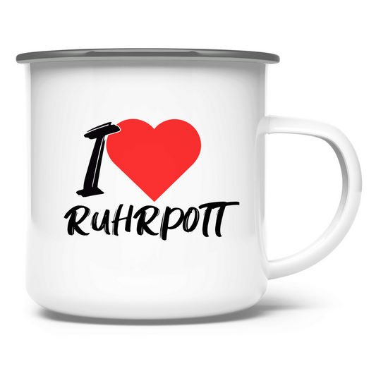 Emaille Tasse I love Ruhrpott