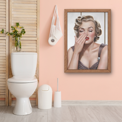 Poster mit Marilyn Monroe von Ruhrpott-Rebellion.de, ideale Dekoration für modernes Zuhause.