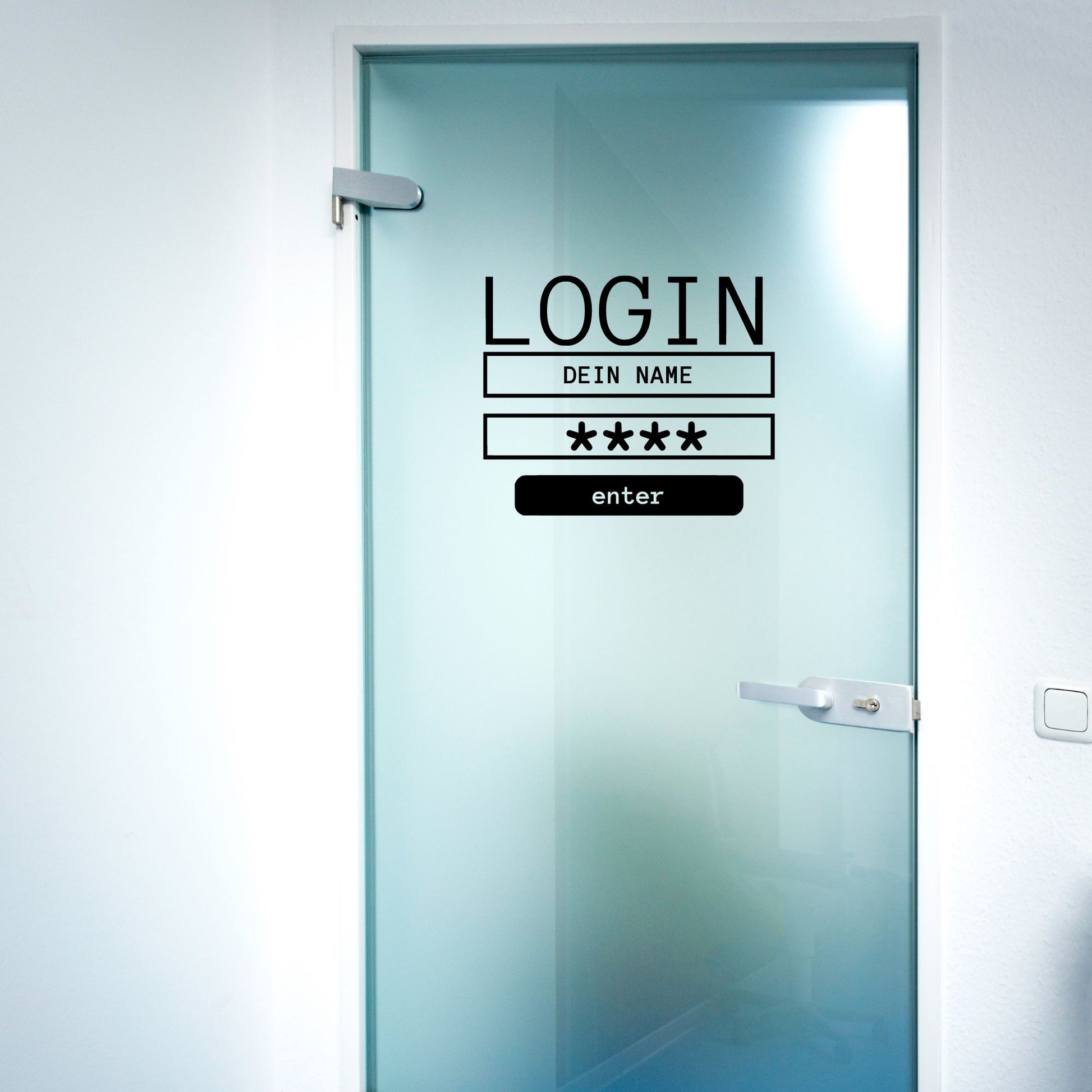 Gaming Design Aufkleber Türschild – mit eigenem Namen gestaltbar