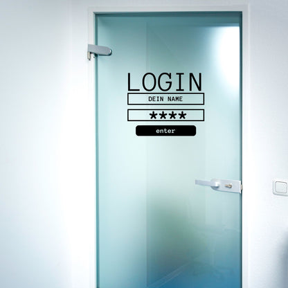Gaming Design Aufkleber Türschild – mit eigenem Namen gestaltbar
