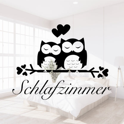 Türaufkleber Schlafzimmer Eulen