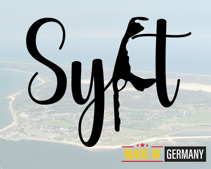 Vinyl Aufkleber "Sylt" mit Insel-Silhouette