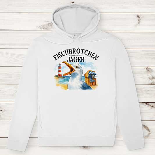 Herren Premium Bio Hoodie Fischbrötchen Jäger