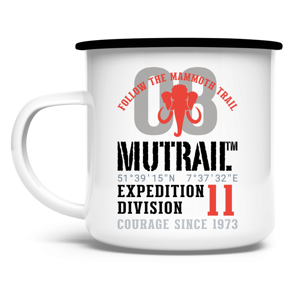 Emaille Tasse Tasse Follow the Mammoth Trail 08