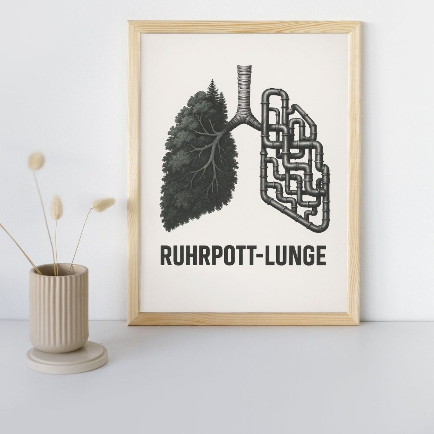 Ruhrpott-Lunge – Poster mit Industrie- & Naturmotiv