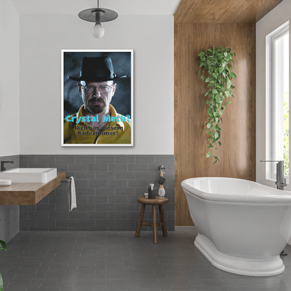  Breaking Bad Heisenberg-Badezimmer-Poster mit Heisenberg-Design von Ruhrpott-Rebellion.de, perfekt für witzige Räume.