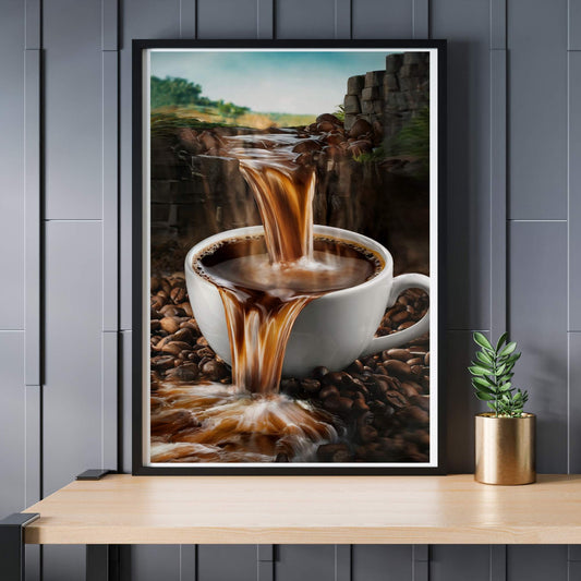 Kaffee Wasserfall Poster