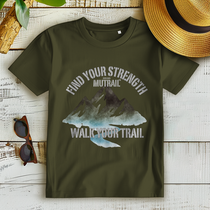 Damen Premium Bio T-Shirt – Find Your Strength | Walk Your Trail