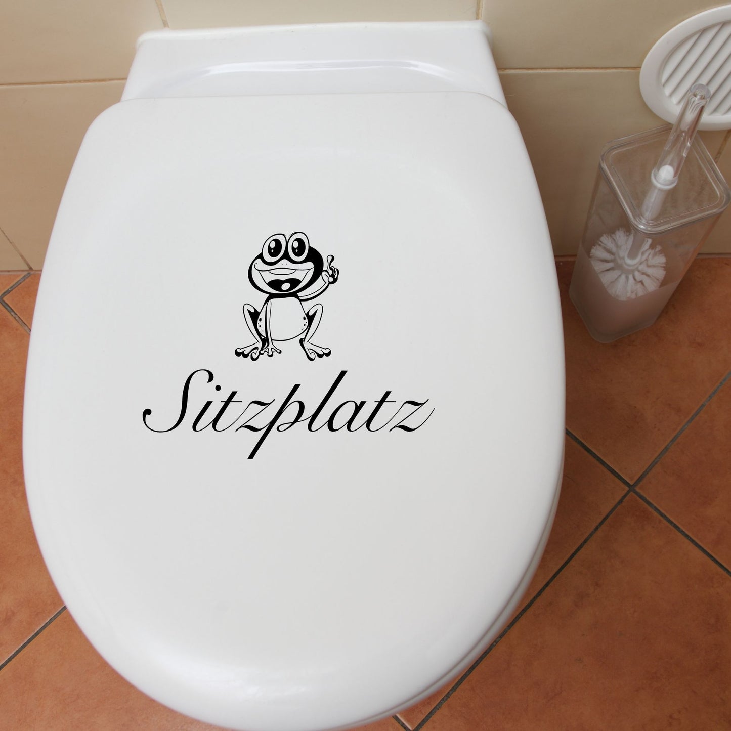 Lustiger Frosch WC Aufkleber | Vinyl Toilettensitz Sticker