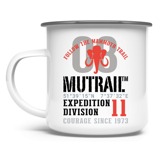 Emaille Tasse Tasse Follow the Mammoth Trail 08