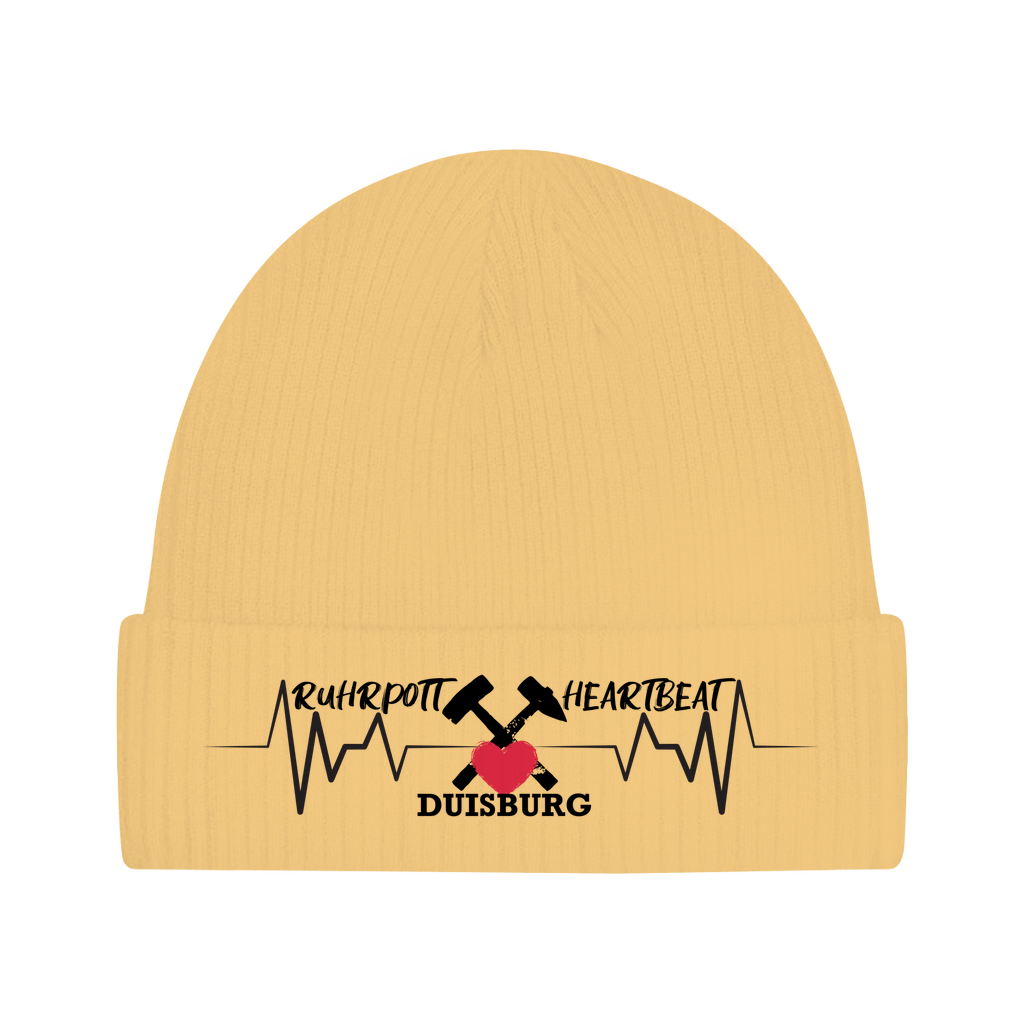 Beanie Ruhrpott Heartbeat Stadtname personalisiert