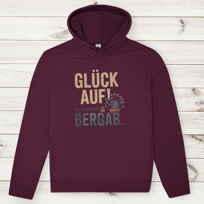Herren Premium Bio Hoodie Glück Auf! Alles andere ist Bergab