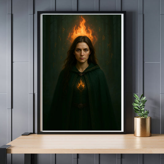 Mythara Poster – Rise of the Fireheart | DIN A4 / A3 + Digital Download