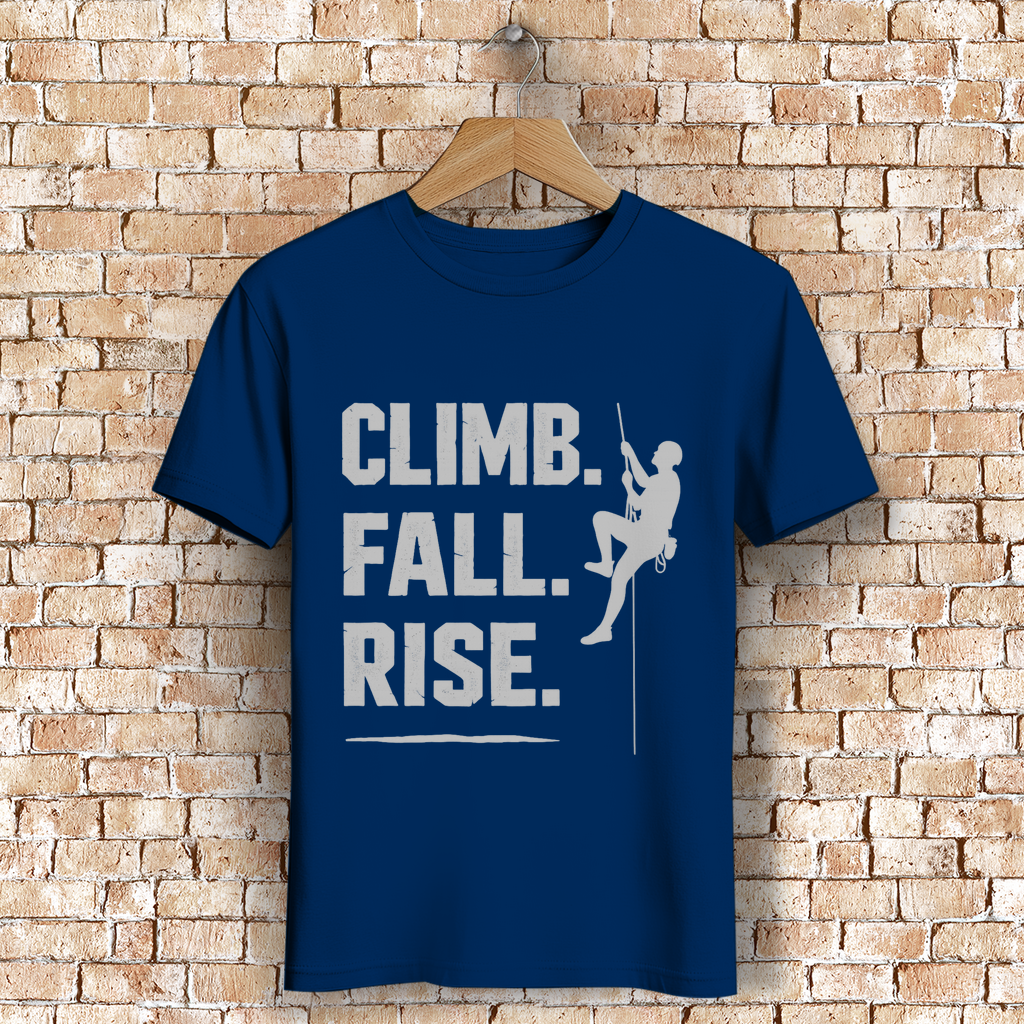 Mutrail Herren Premium Bio T-Shirt Climb Fall Rise