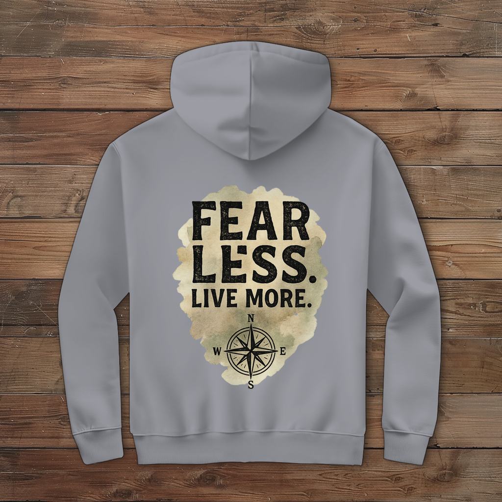 Herren Zipper Hoodie Fear Less. Live More