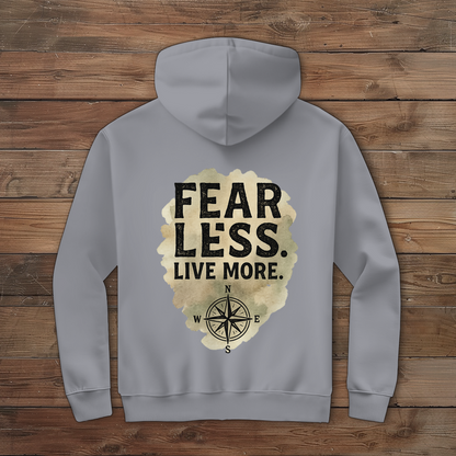 Herren Zipper Hoodie Fear Less. Live More