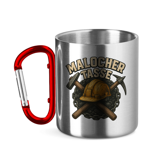 Karabinergriff Tasse Bergbau Design robust & leicht
