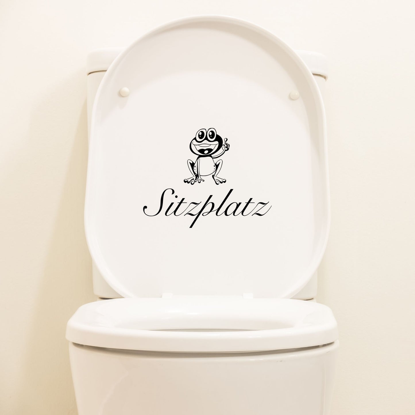 Lustiger Frosch WC Aufkleber | Vinyl Toilettensitz Sticker