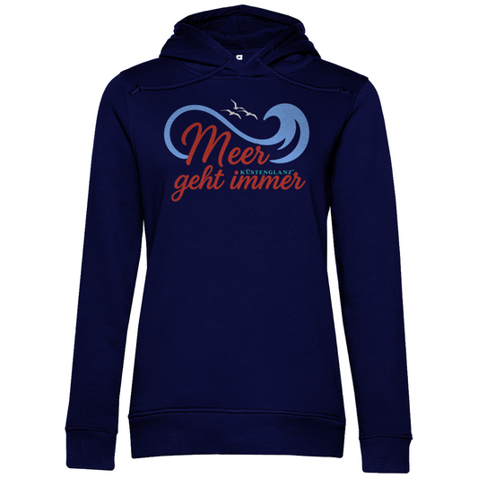 Damen Premium Bio Hoodie Meer geht immer Küstenglanz