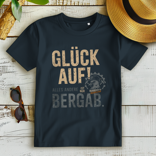 Damen Premium Bio T-Shirt Glück Auf! Alles andere ist Bergab