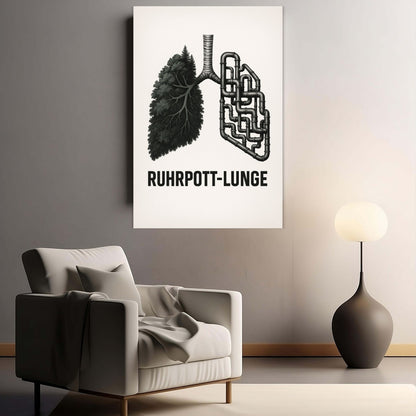 Ruhrpott-Lunge – Poster mit Industrie- & Naturmotiv