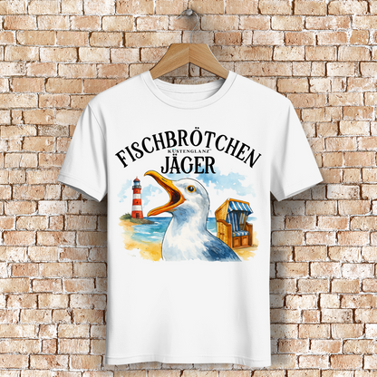 Herren Premium Bio T-Shirt Fischbrötchen Jäger