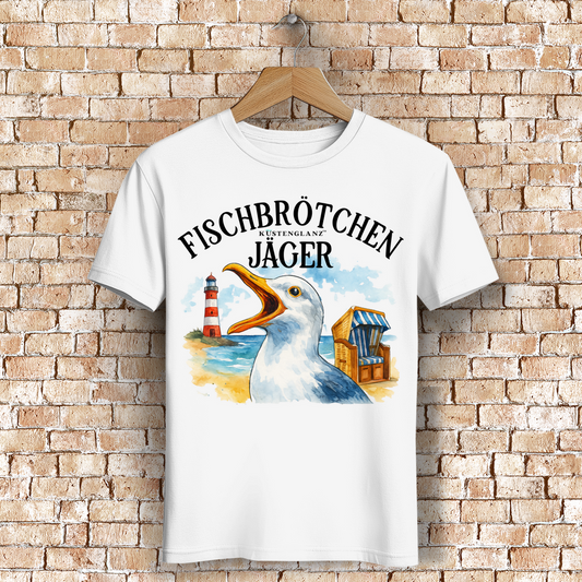 Herren Premium Bio T-Shirt Fischbrötchen Jäger