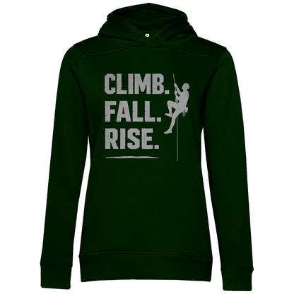 Damen Premium Bio Hoodie Climb Fall Rise