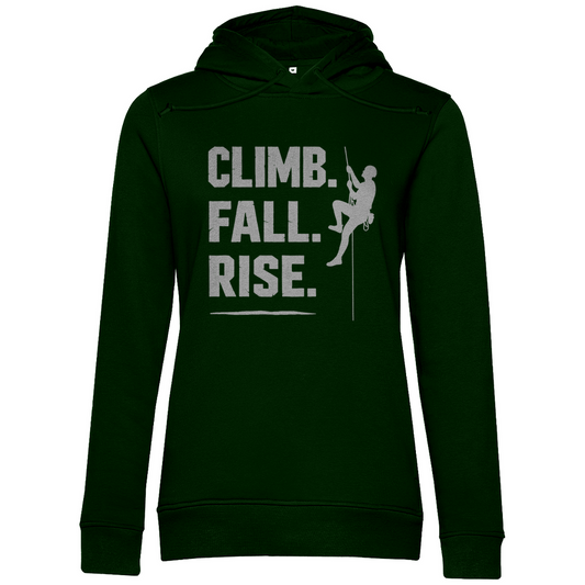 Damen Premium Bio Hoodie Climb Fall Rise
