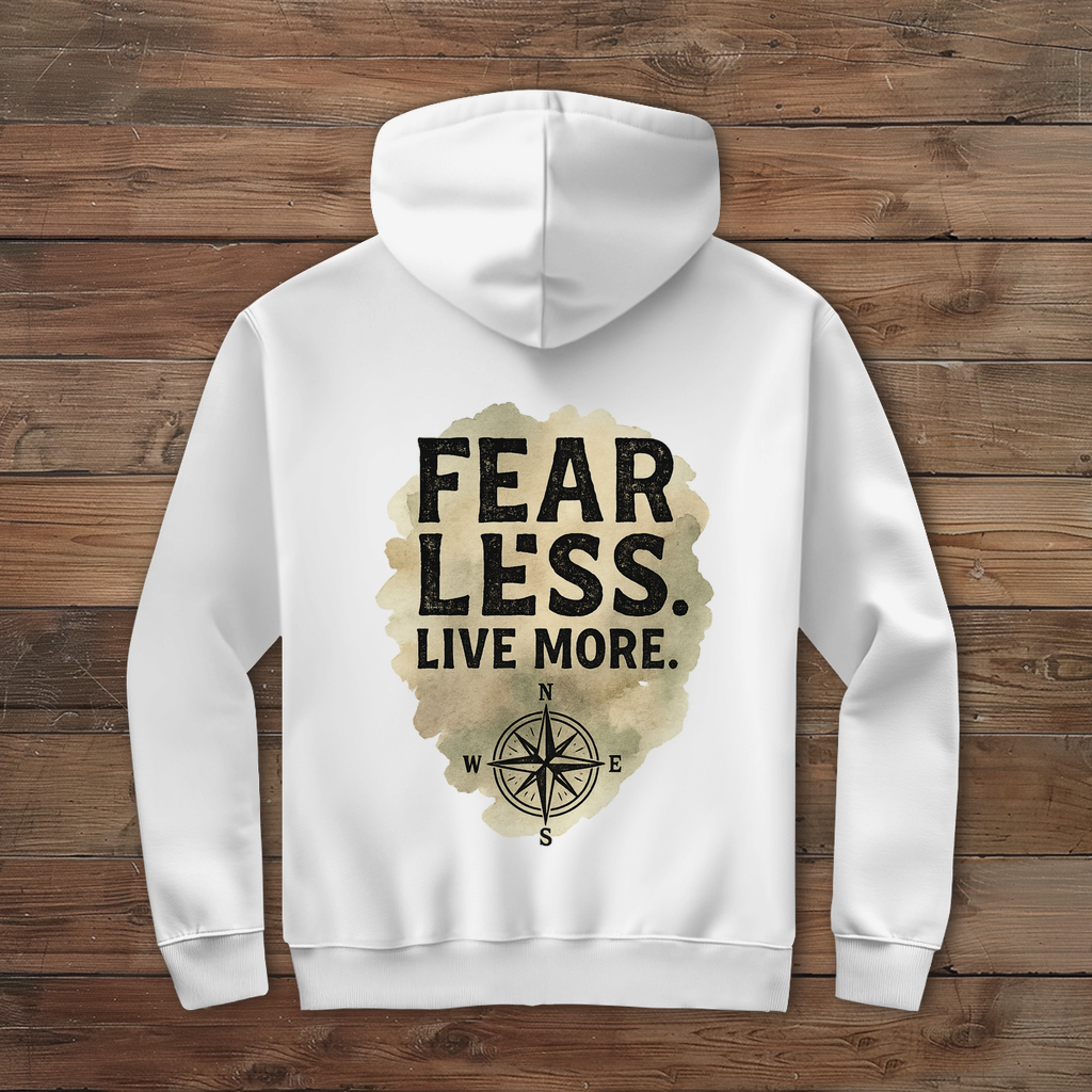 Herren Zipper Hoodie Fear Less. Live More