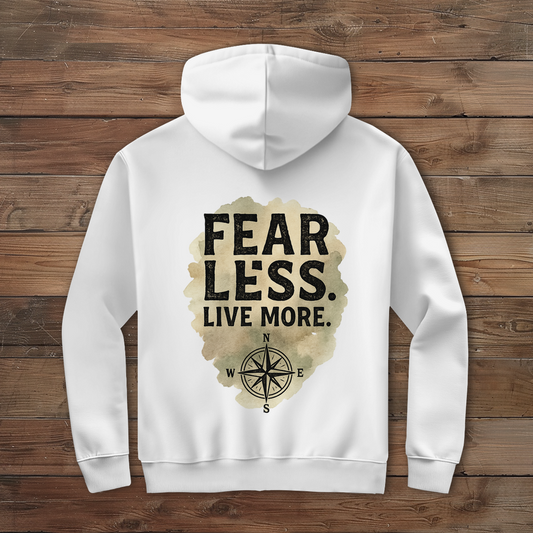 Herren Zipper Hoodie Fear Less. Live More