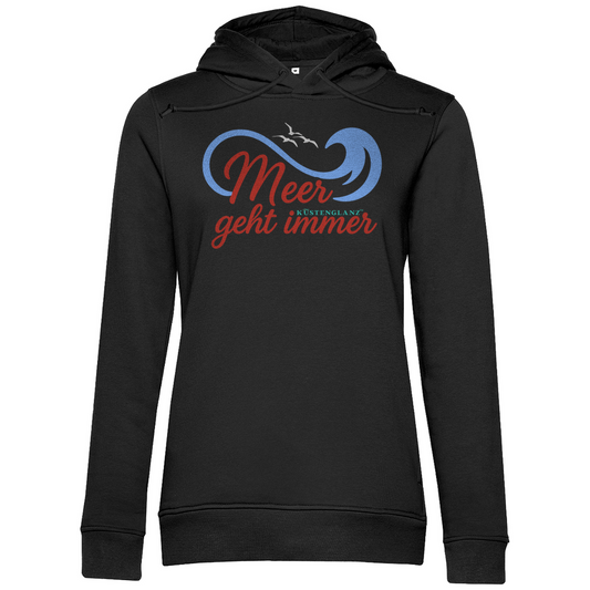 Damen Premium Bio Hoodie Meer geht immer Küstenglanz