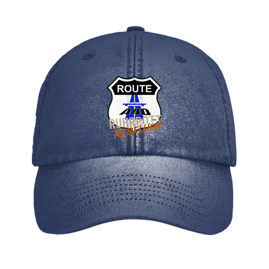 Retro Baseball Cap Ruhrpott Rebellion in Schwarz mit verstellbarem Verschluss