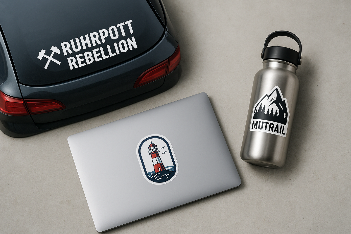 Vinyl Aufkleber – wetterfest für Auto, Laptop & Flasche | Ruhrpott-Rebellion