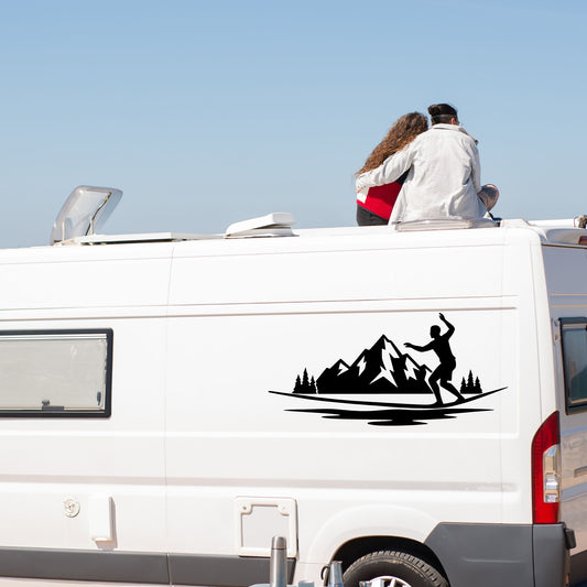 Vinyl Aufkleber Slackline | Outdoor & Camper Sticker