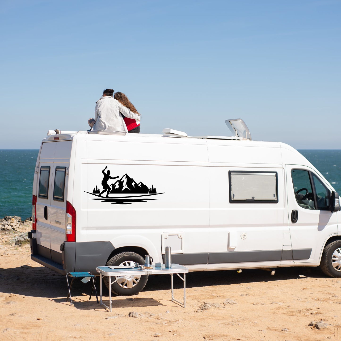 Vinyl Aufkleber Slackline | Outdoor & Camper Sticker