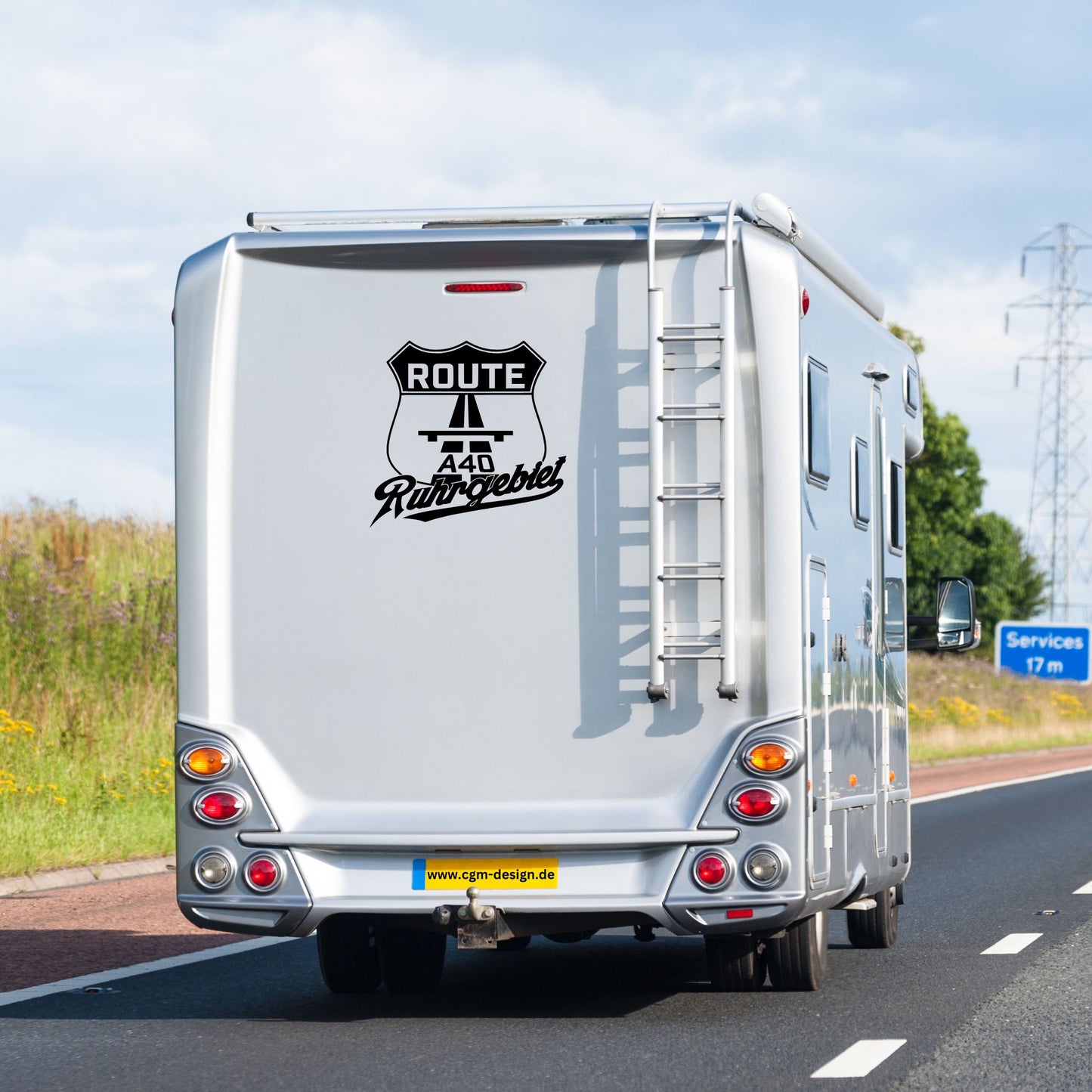 Route A40 Ruhrgebiet Vinyl Aufkleber