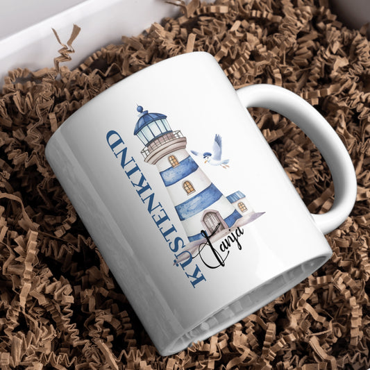 Keramiktasse Küstenkind / Küstenjunge / Küstenmädchen – personalisierbar