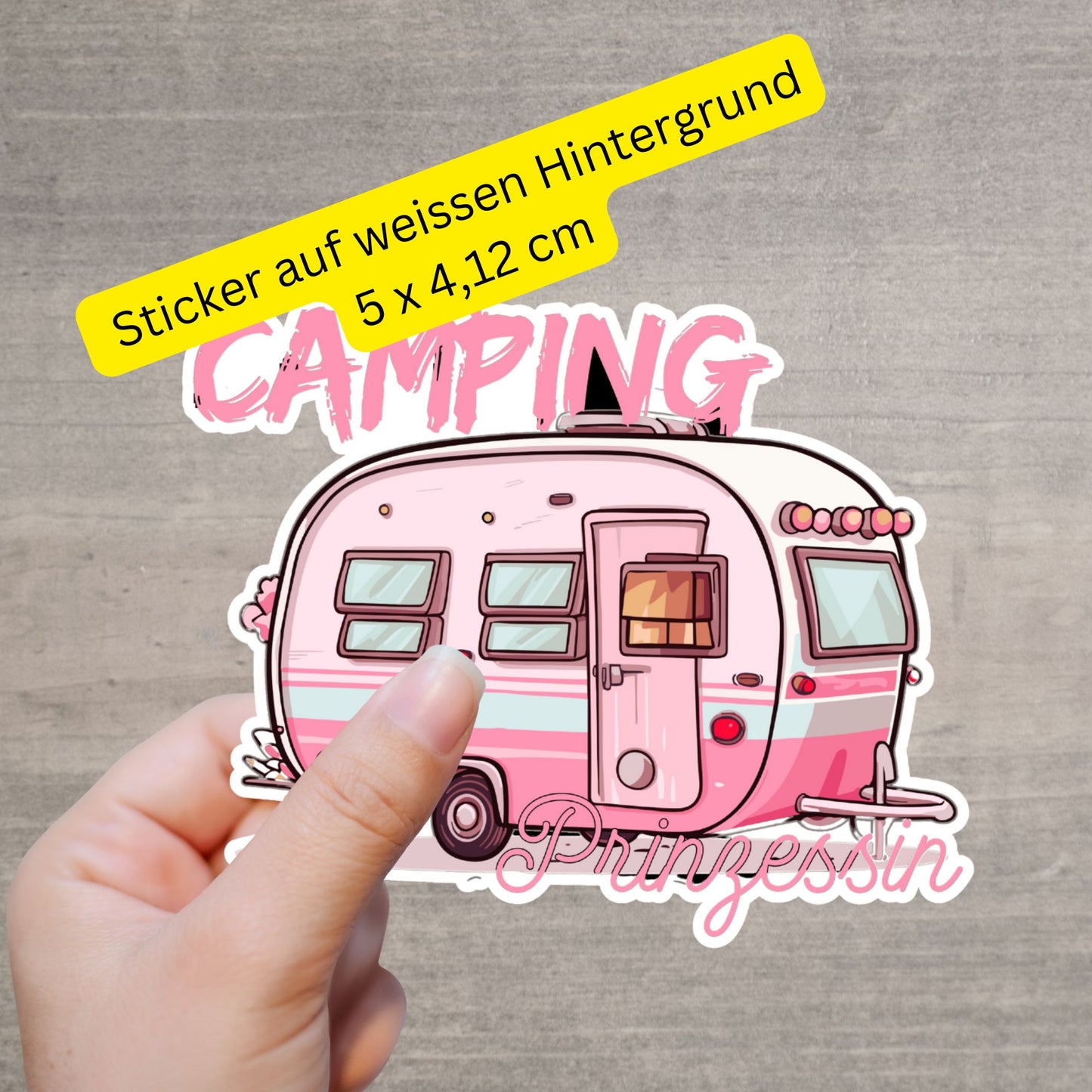 Glamping Aufkleber für Laptop, Flasche, Auto oder Tagebuch
