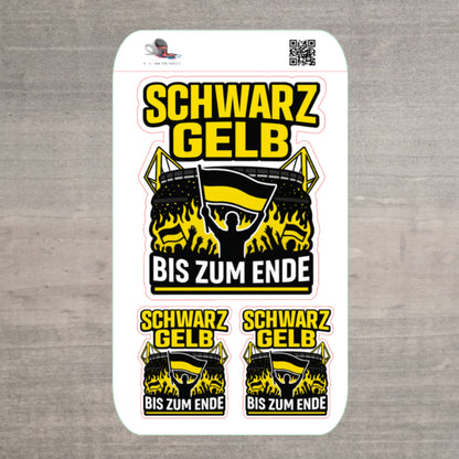 Vinyl-Sticker-Set für Fußballfans mit Fahne und Tribünenmotiv