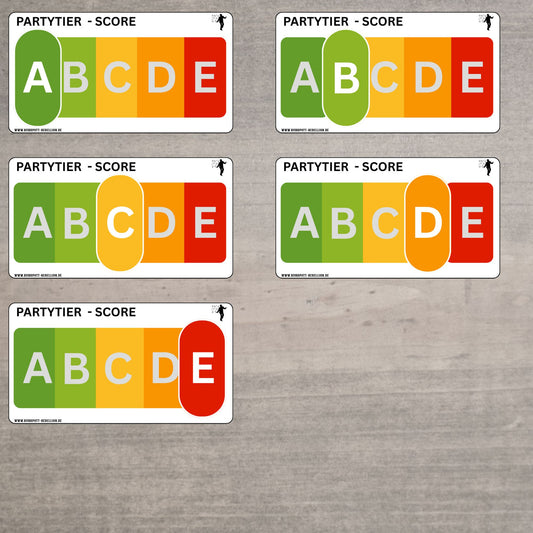 Partytier Score Sticker Set – Lustige PNG Aufkleber – 5 Designs – Personal & Commercial Lizenz