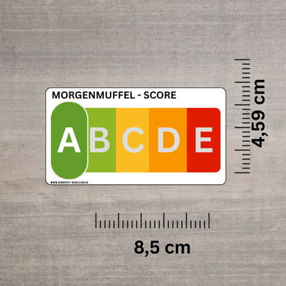 Morgenmuffel Score Sticker Set – Lustige PNG Aufkleber – 5 Designs – Personal & Commercial Lizenz