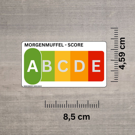 Morgenmuffel Score Sticker Set – Lustige PNG Aufkleber – 5 Designs – Personal & Commercial Lizenz