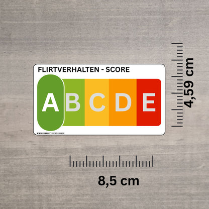 Flirtverhalten Score Sticker Set – Lustige Aufkleber als PNG – 5 Designs – Personal & Commercial Lizenz