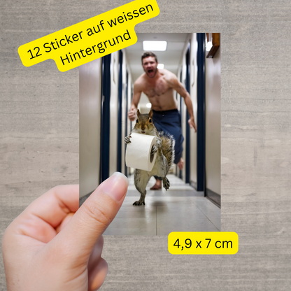 Lustige WC Sticker Serie 1 – 12x Badezimmer Vinylaufkleber im Panini Stil