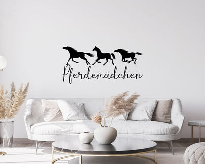 Wandtattoo Pferdemädchen – Vinyl Aufkleber für Pferdefans