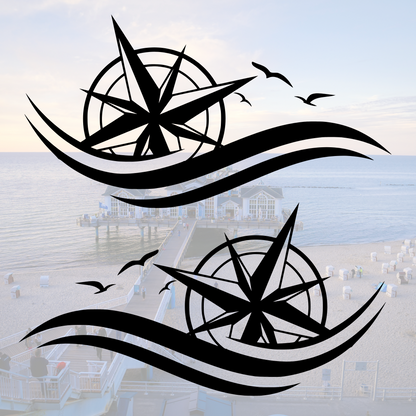 Maritimer Vinyl-Aufkleber Set SVG Sofort Download