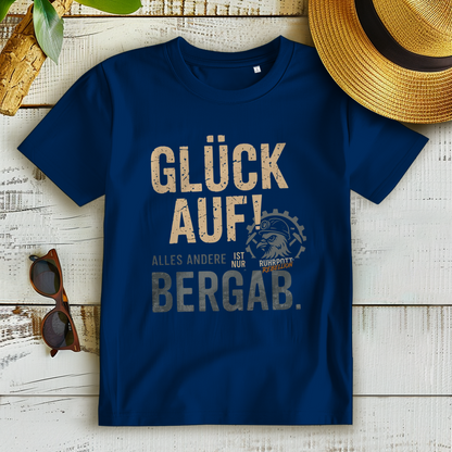 Damen Premium Bio T-Shirt Glück Auf! Alles andere ist Bergab